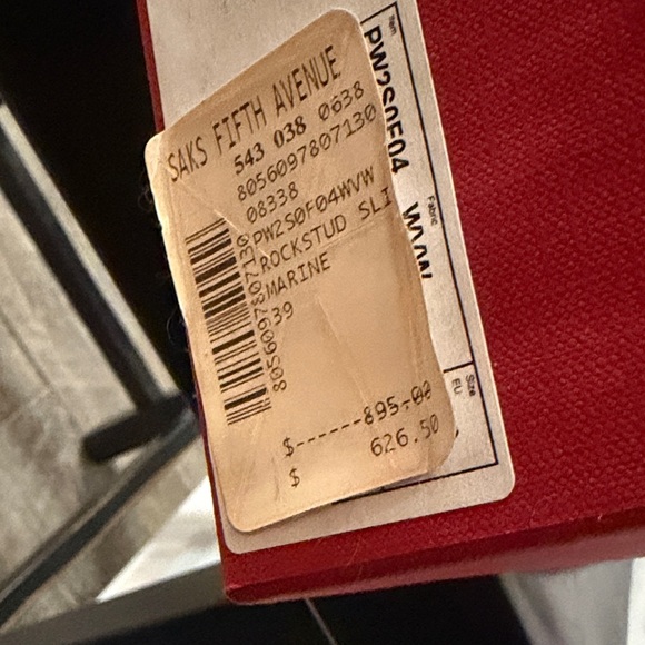 Valentino Garavani Navy Blue Studded Heels - Picture 6 of 7